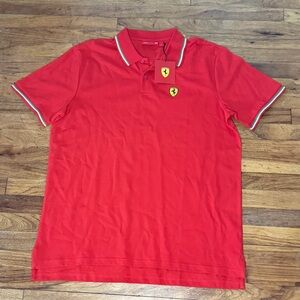 Scuderia Ferrari Vibrant Red Polo with Emblem